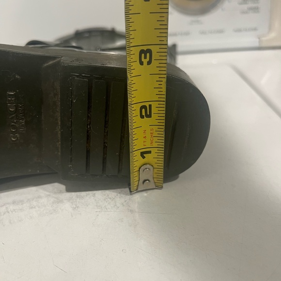 Coach Olive Green Rubber Rain Boots – Size 8 – Waterproof Pull-On Classic - Picture 5 of 14